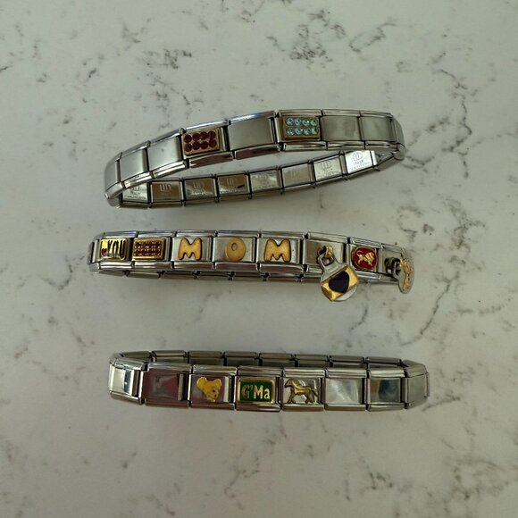 Three Italian Charm Bracelets - Picture 1 of 1